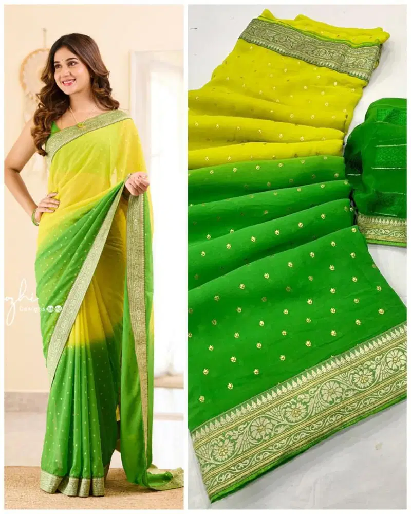 Brahmashatra 01 Goli By Aab Georgette Designer Saree Wholesalers In Delhi